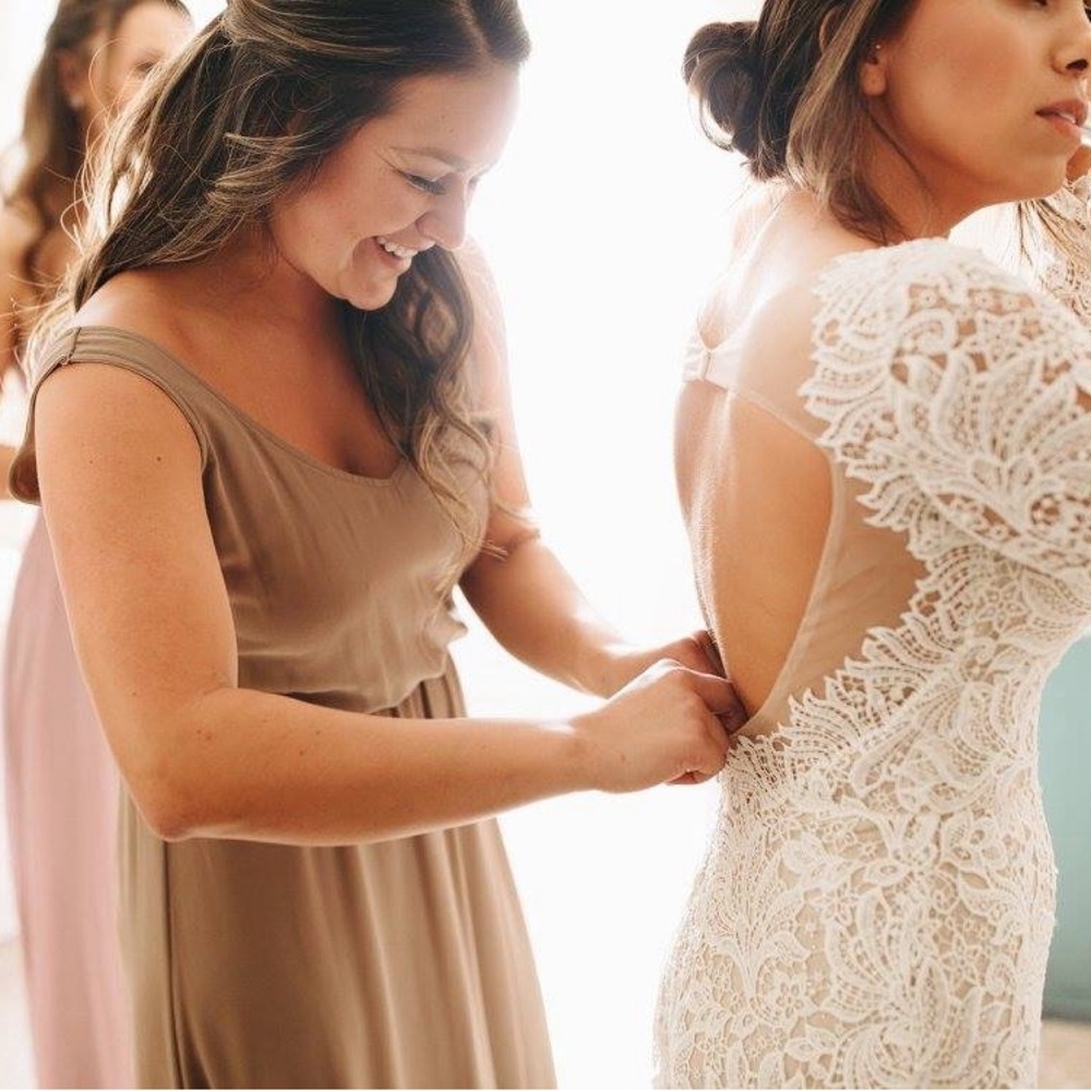 Show Me Your MuMu Taupe Satin Maxi Dress